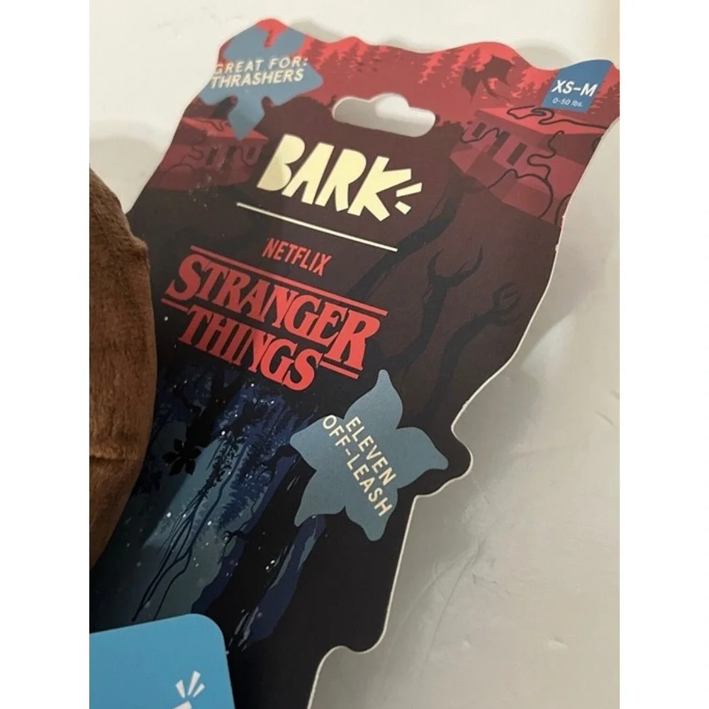 Bark Stranger Things Eleven Off-Leash Plush Dog Toy Squeaker Crinkle XS-M 0-50lb